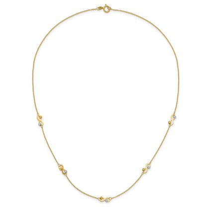 D/C Beaded Infinity Station Necklace 18"