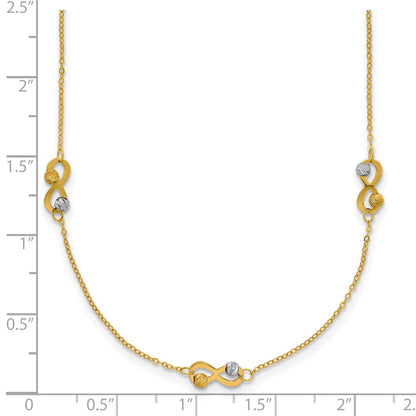 D/C Beaded Infinity Station Necklace 18"