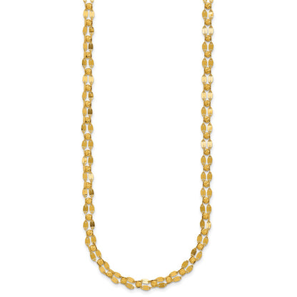 Polished and Diamond-cut Beaded Fancy Necklace 18" - 7.17g