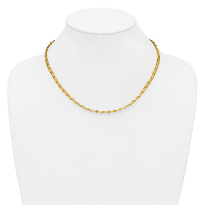 Polished and Diamond-cut Beaded Fancy Necklace 18" - 7.17g