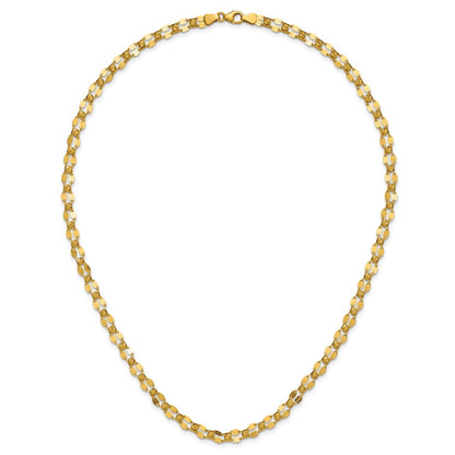 Polished and Diamond-cut Beaded Fancy Necklace 18" - 7.17g