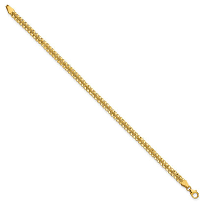 Polished and Textured Fancy Bracelet 7.5" - 2.52g