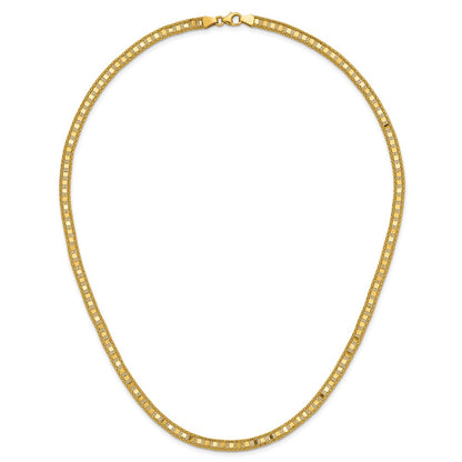 Polished and Textured Fancy Necklace 18"