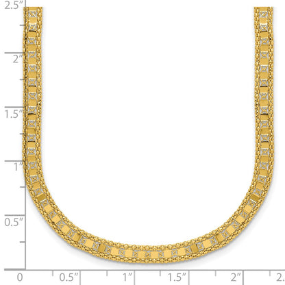 Polished and Textured Fancy Necklace 18"