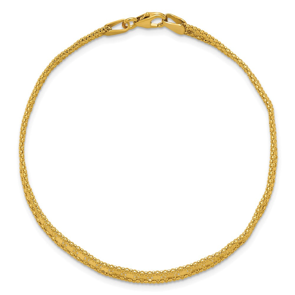 Polished and Textured Fancy Bracelet 7.5" - 2.79g