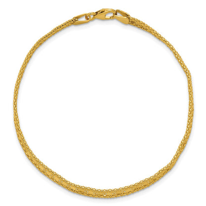 Polished and Textured Fancy Bracelet 7.5" - 2.79g