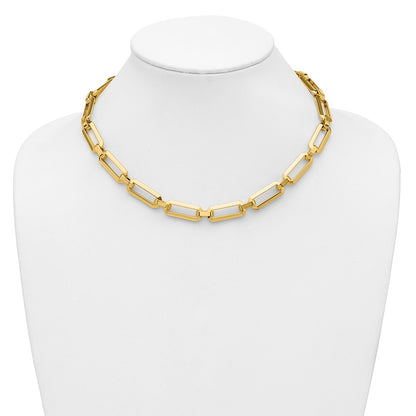 Polished Fancy Link Necklace 18" - 16.33g
