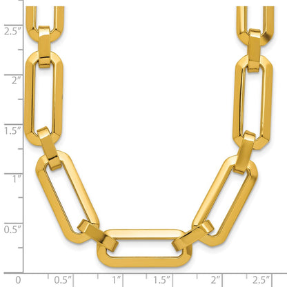Polished Fancy Link Necklace 18" - 16.33g
