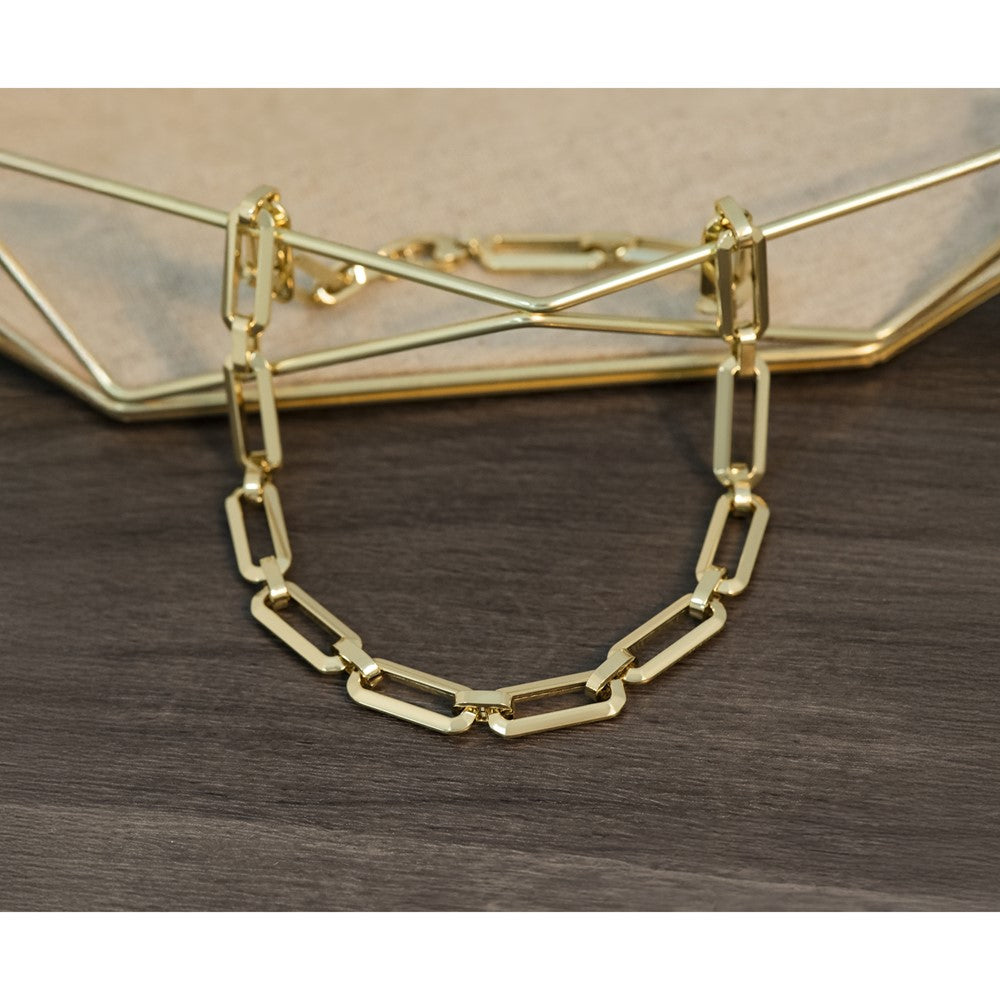 Polished Fancy Link Necklace 18" - 16.33g
