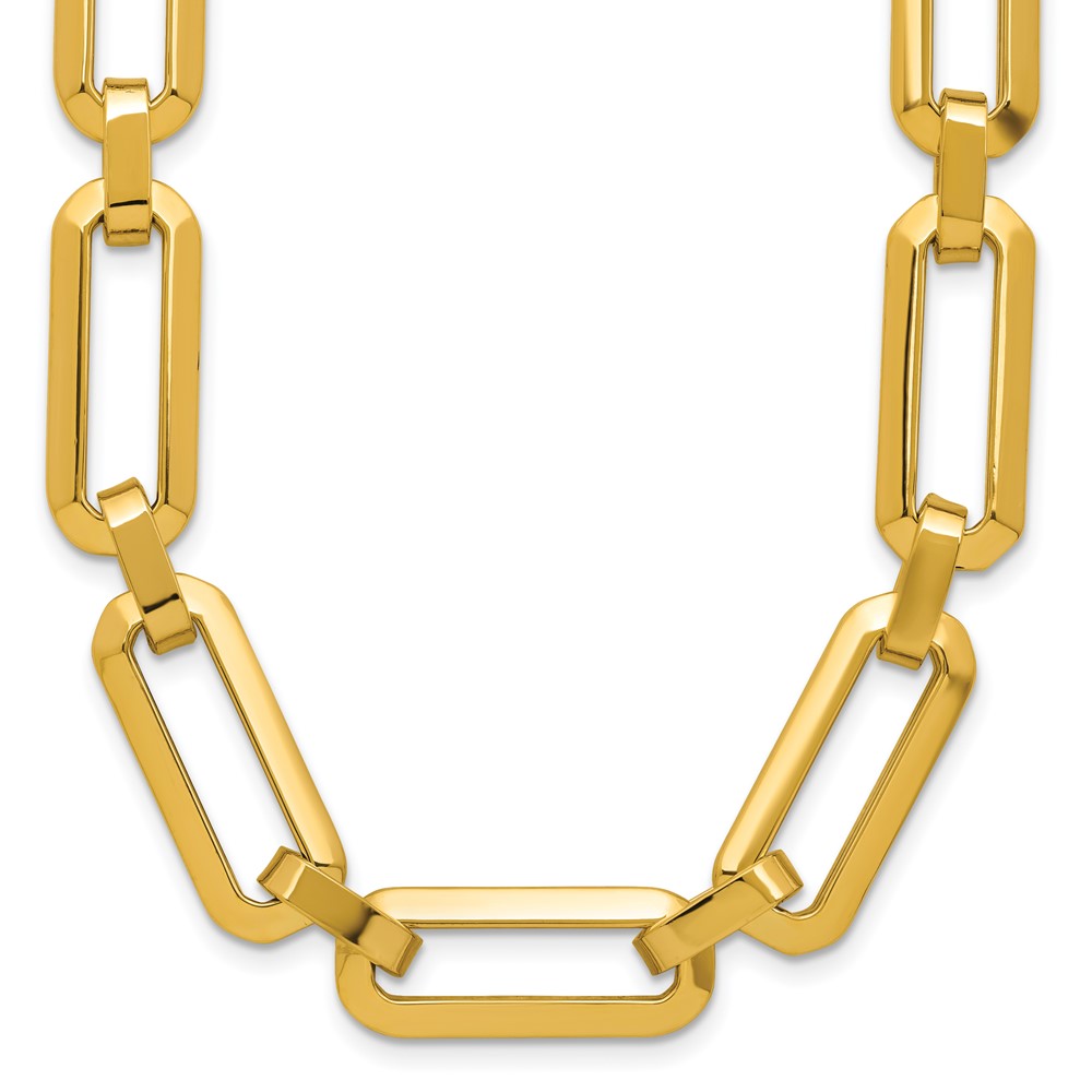 Polished Fancy Link Necklace 18" - 16.33g