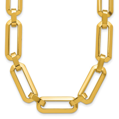Polished Fancy Link Necklace 18" - 16.33g