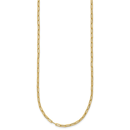 Polished Paperclip Necklace 16"