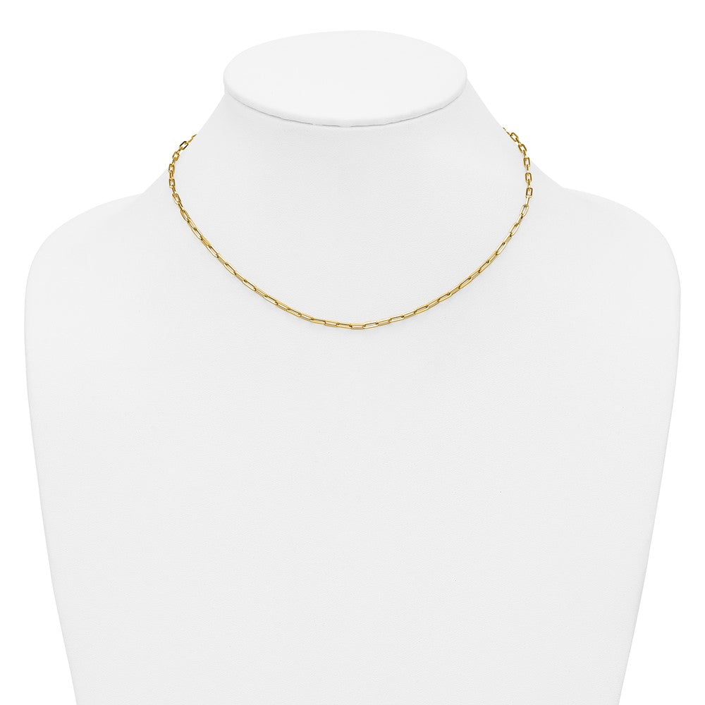 Polished Paperclip Necklace 16"