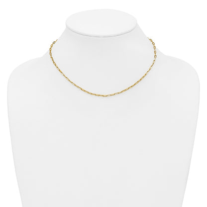 Polished Paperclip Necklace 16"
