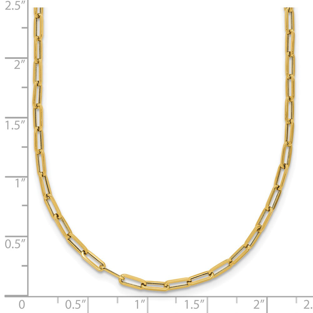 Polished Paperclip Necklace 16"