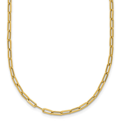 Polished Paperclip Necklace 16"