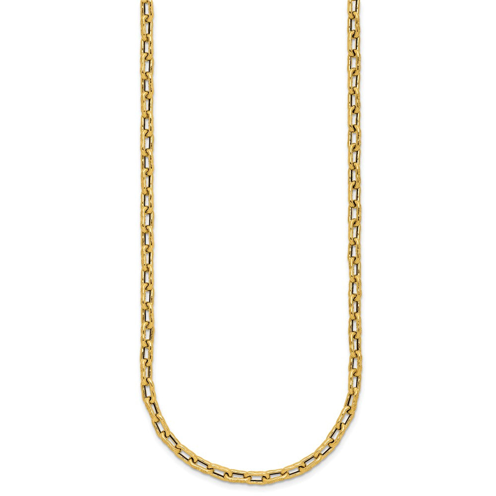 Polished Textured Fancy Link Necklace 18" - 3.86g