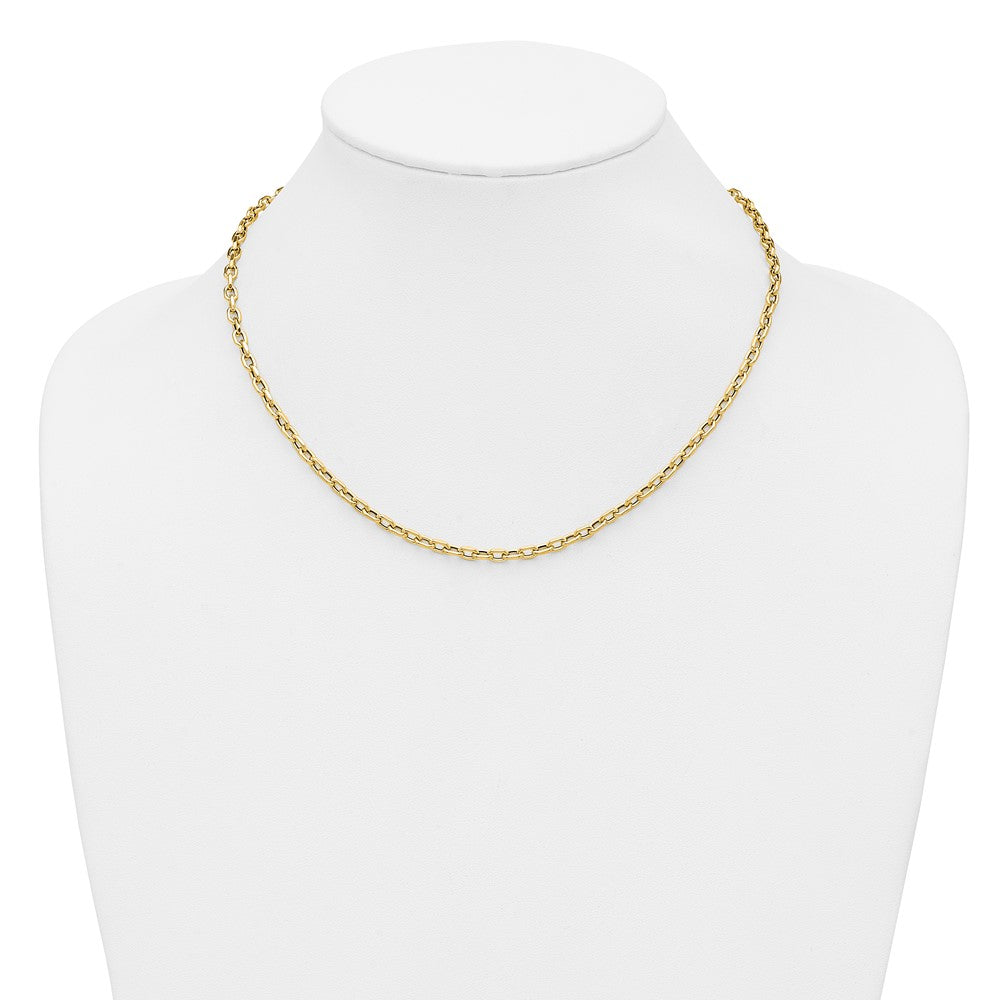 Polished Fancy Link Necklace 18" - 3.45g