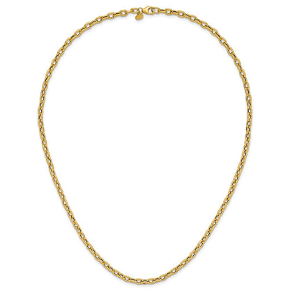 Polished Fancy Link Necklace 18" - 3.45g