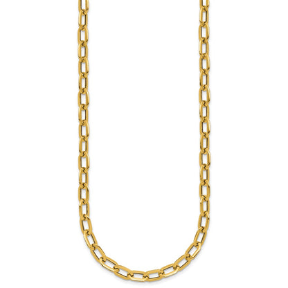 Polished Fancy Link Necklace 18" - 4.08g