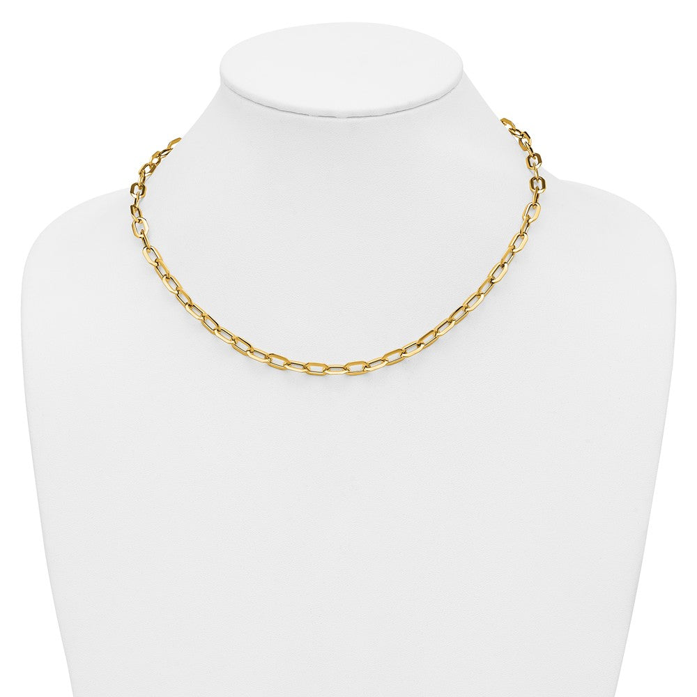 Polished Fancy Link Necklace 18" - 4.08g