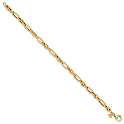 Polished Fancy Link Bracelet 7.5" - 2.7g