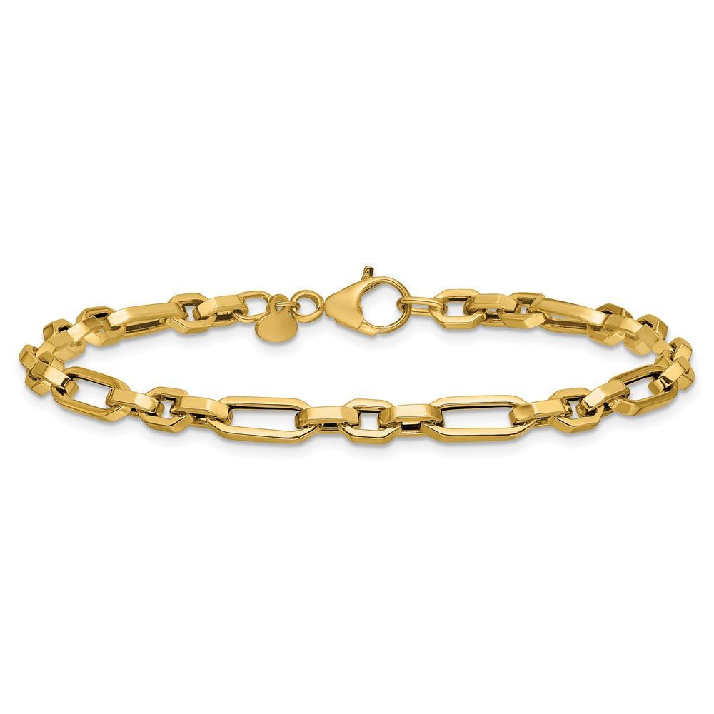 Polished Fancy Link Bracelet 7.5" - 2.7g