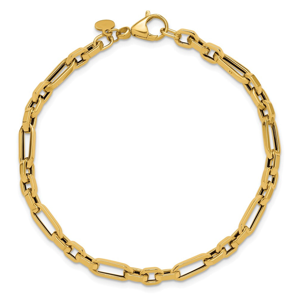 Polished Fancy Link Bracelet 7.5" - 2.7g