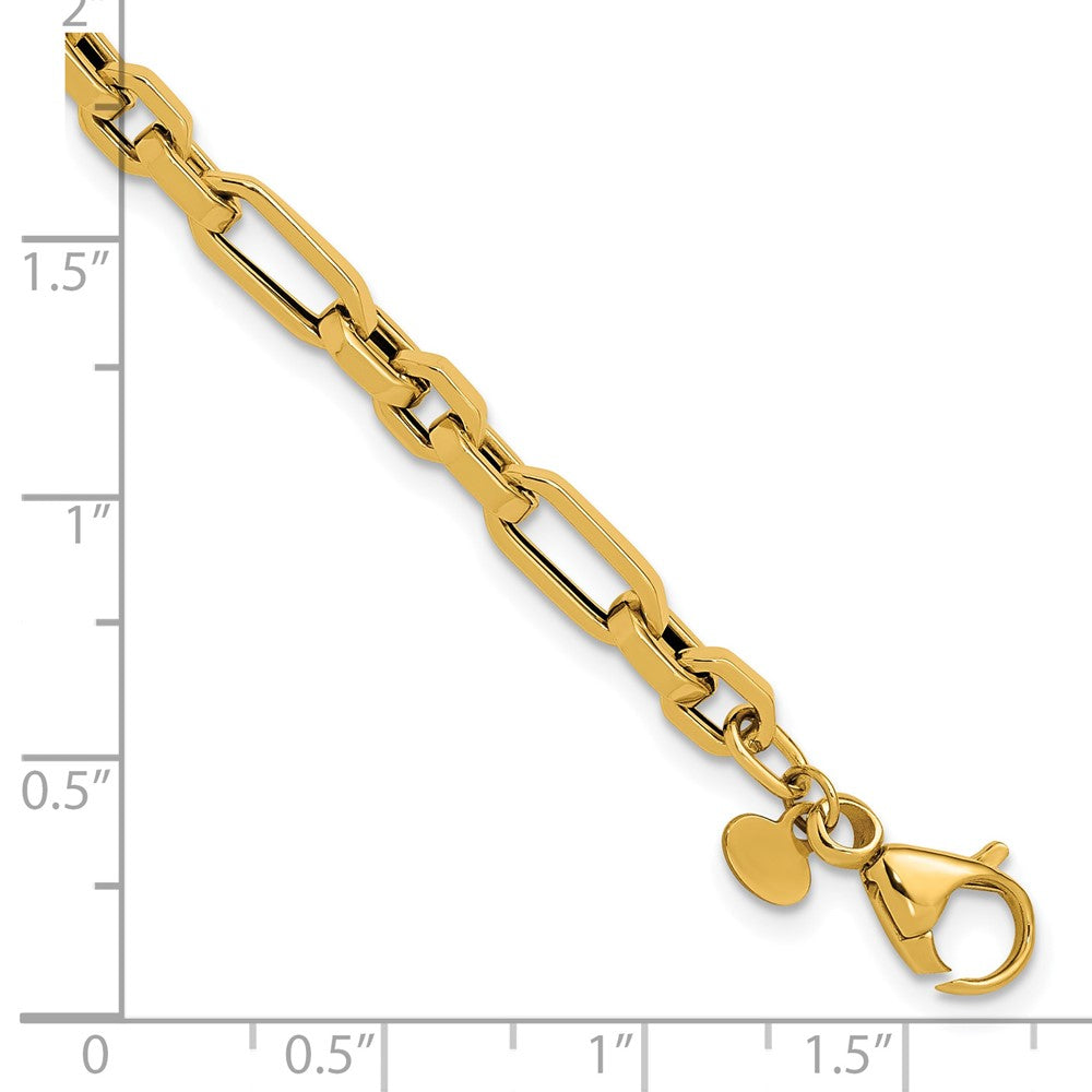 Polished Fancy Link Bracelet 7.5" - 2.7g