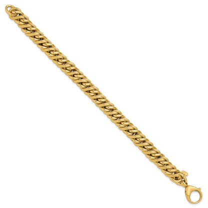 Polished and Textured Fancy Link Bracelet 7.5" - 11.91g