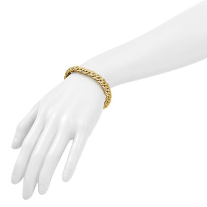 Polished and Textured Fancy Link Bracelet 7.5" - 11.91g