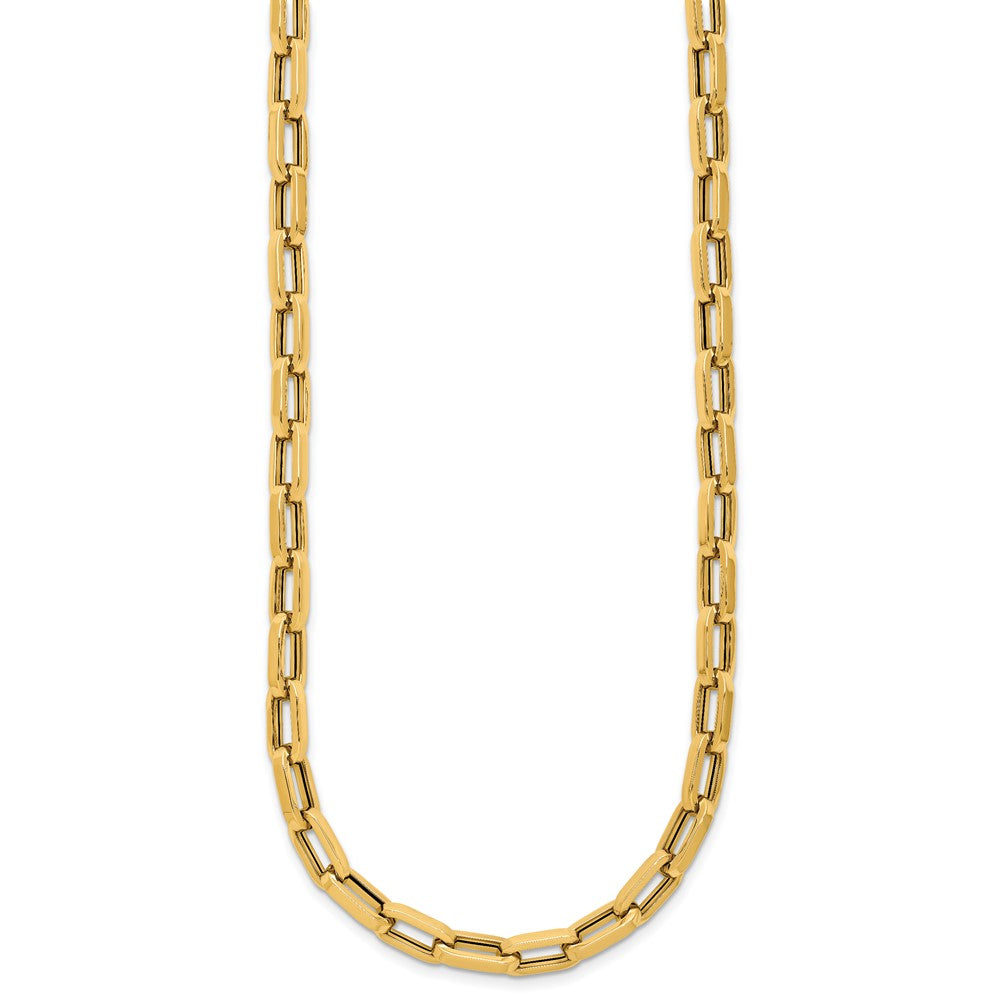 Polished Fancy Line Necklace 18"