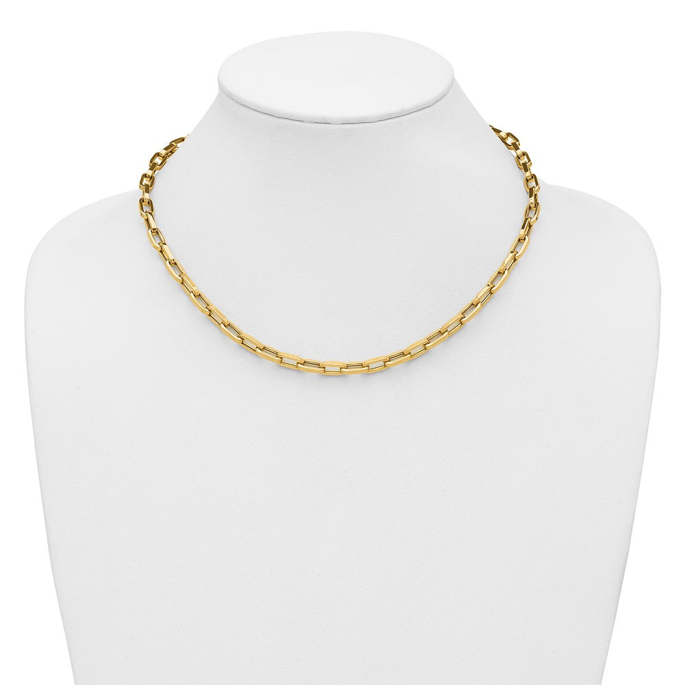 Polished Fancy Line Necklace 18"