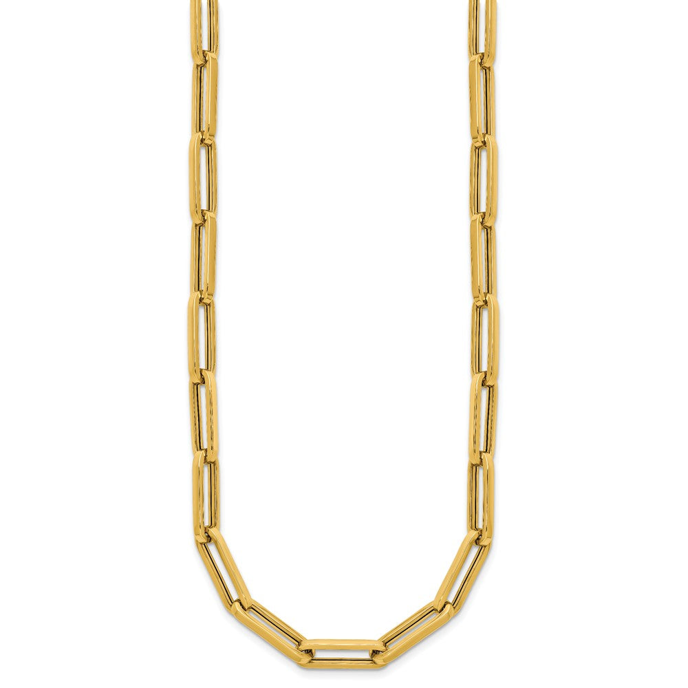 Polished Paperclip Link Necklace 18"