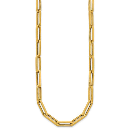 Polished Paperclip Link Necklace 18"