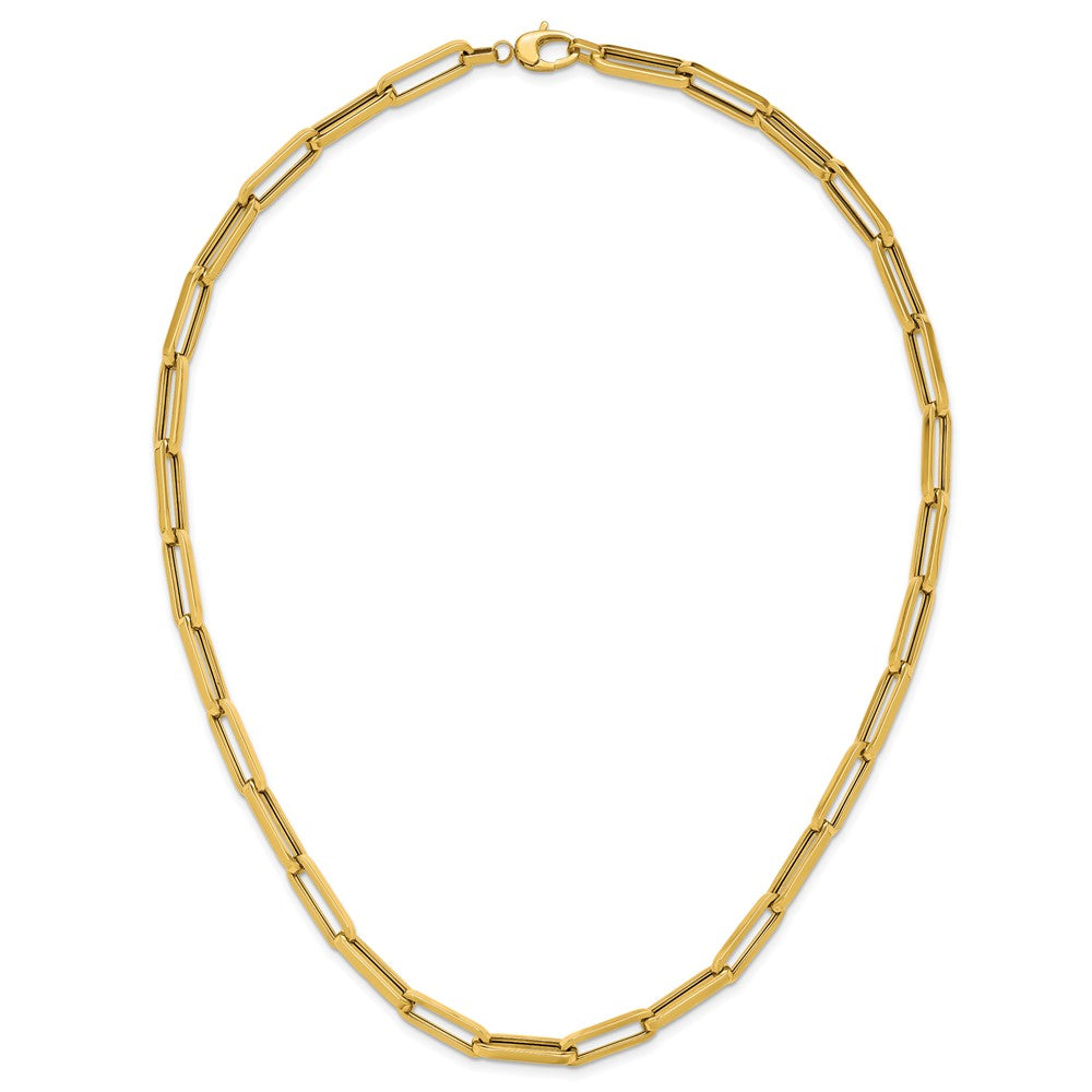 Polished Paperclip Link Necklace 18"