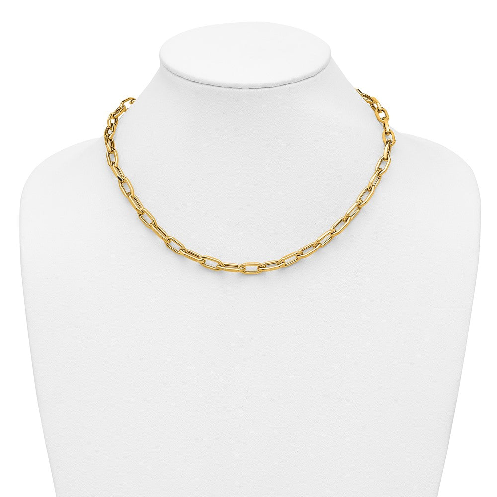 Polished Fancy Link with .5in ext. Necklace