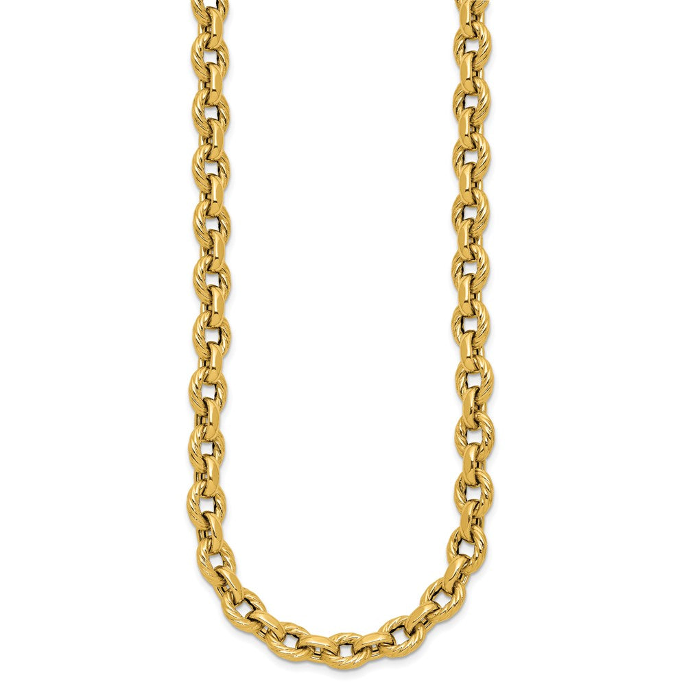 Polished and Twisted Fancy Link Necklace 18" - 14.01g