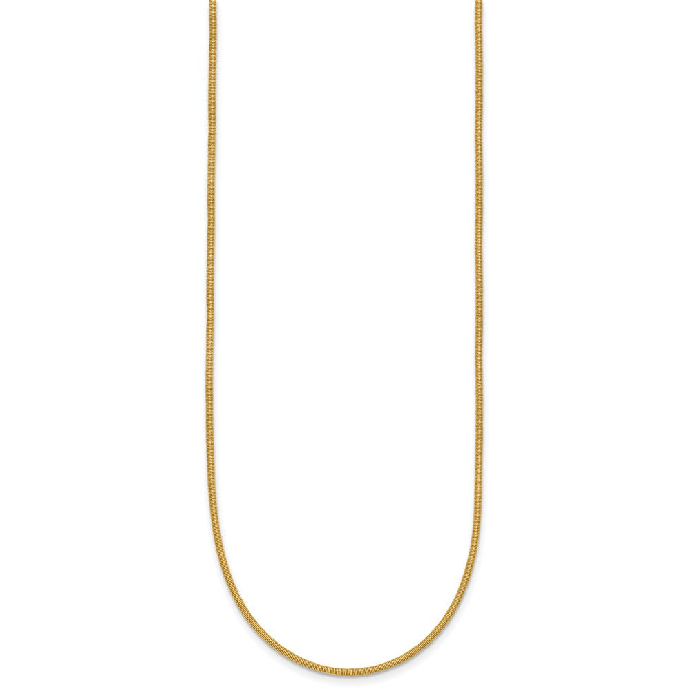 1.2mm Round Satin Omega Wire Necklace 18"