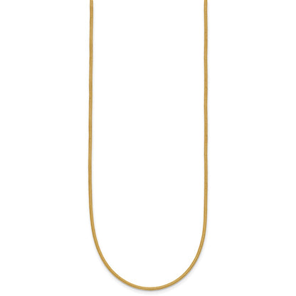 1.2mm Round Satin Omega Wire Necklace 18"