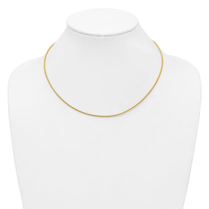1.2mm Round Satin Omega Wire Necklace 18"