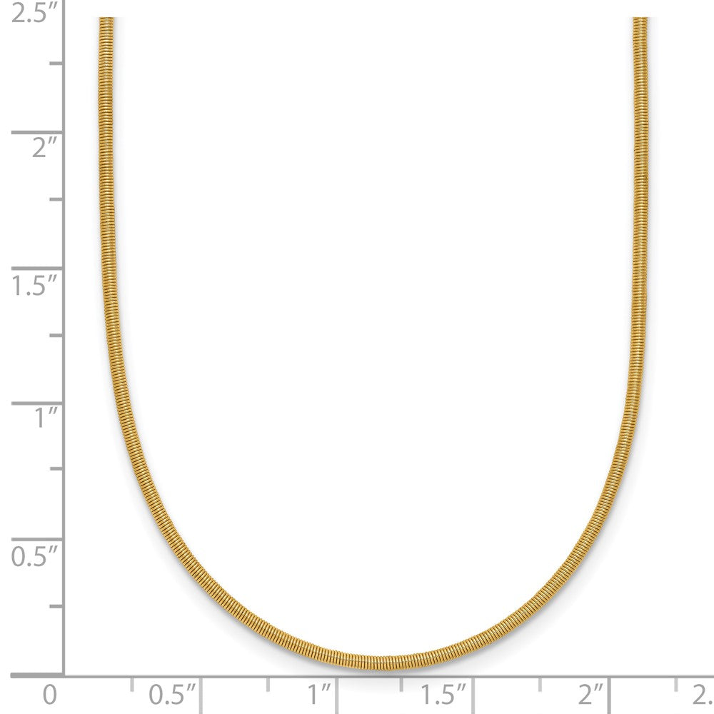 1.2mm Round Satin Omega Wire Necklace 18"
