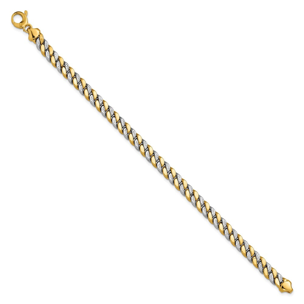 Polished and D/C Fancy Link Bracelet 7.5"