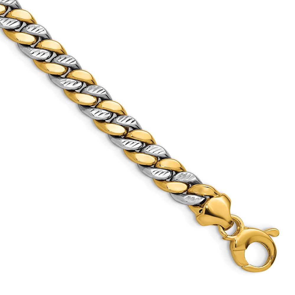 Polished and D/C Fancy Link Bracelet 7.5"