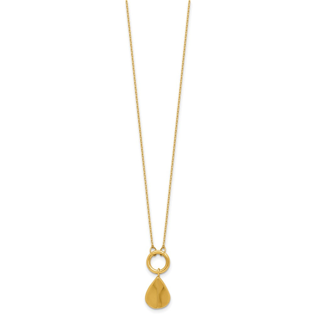 Polished Geometric Pendant Necklace 18"
