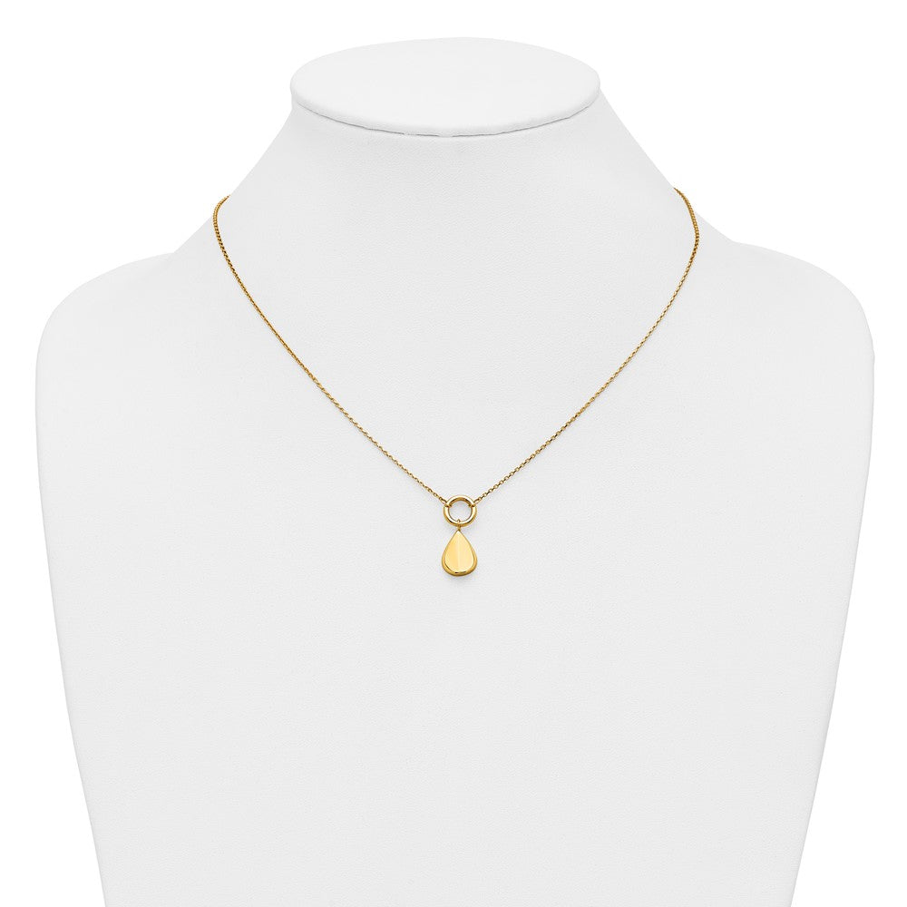 Polished Geometric Pendant Necklace 18"
