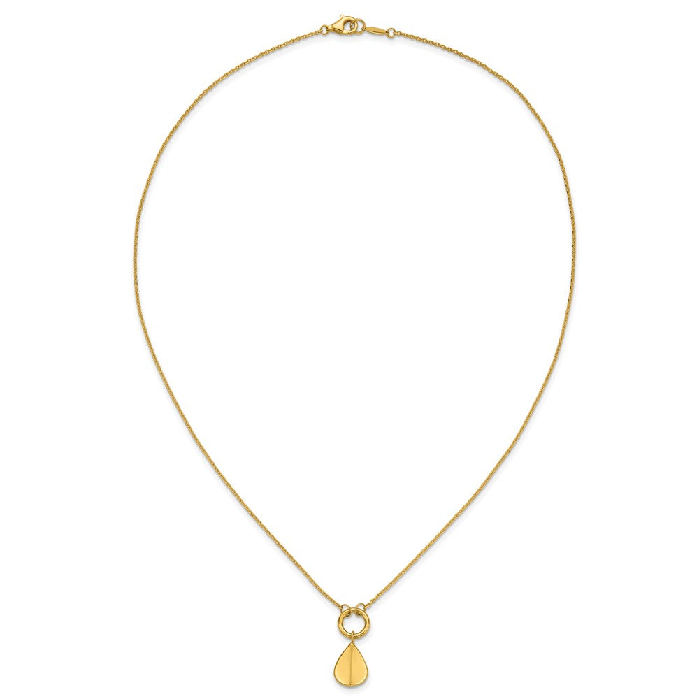 Polished Geometric Pendant Necklace 18"