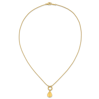 Polished Geometric Pendant Necklace 18"