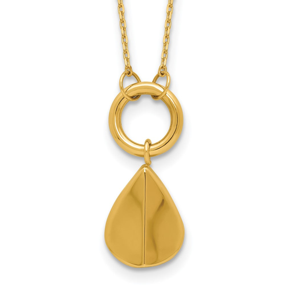 Polished Geometric Pendant Necklace 18"