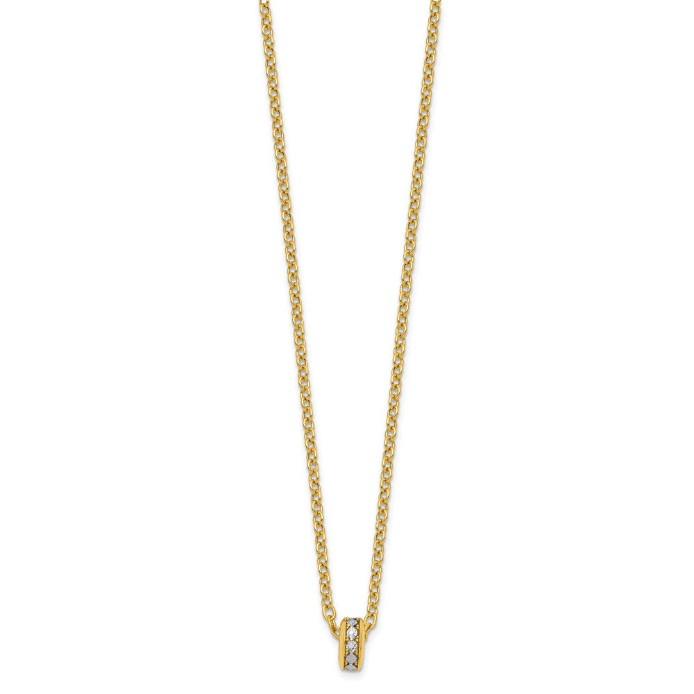 Polished Circle Pendant Necklace 18"
